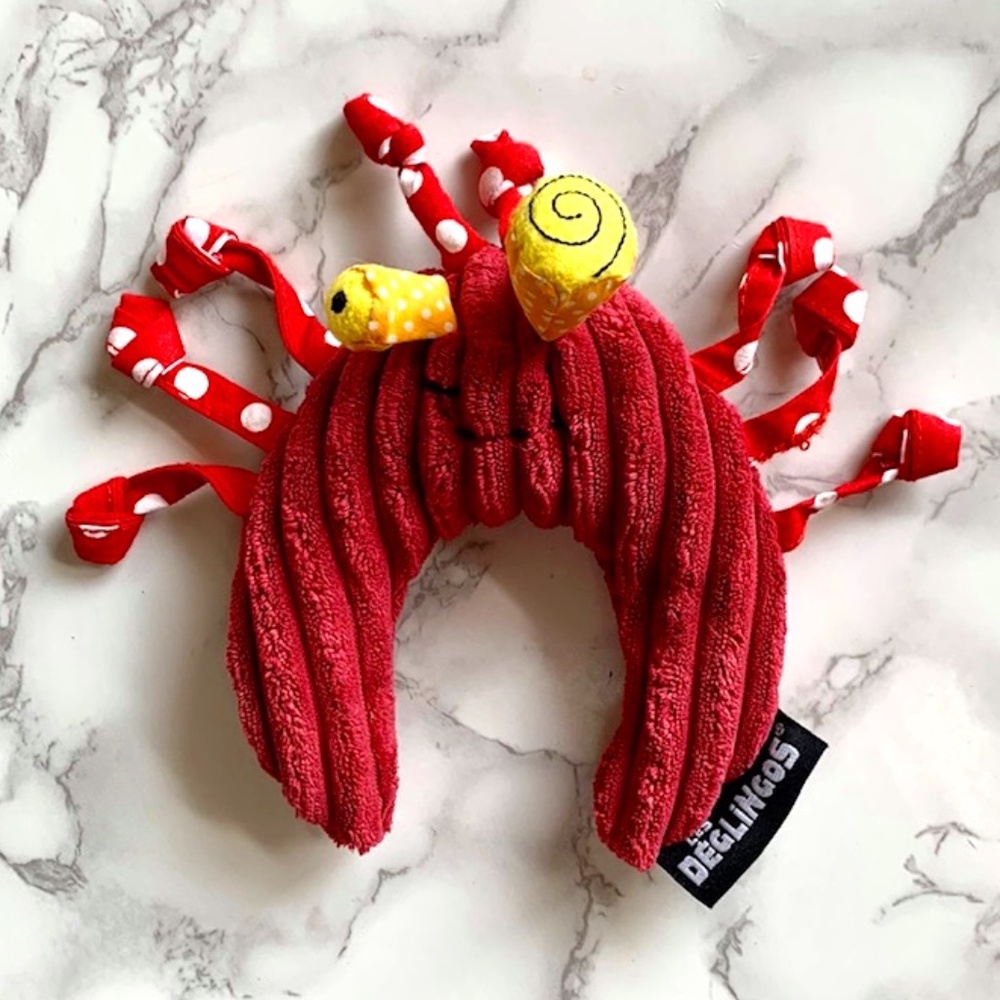DEGLINGOS Baby Rattle - Baby Lobster Crab NWOT